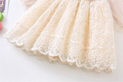 ベビー ドレス 長袖 セレモニードレス チュールワンピース キッズドレス 子供ドレス 女の子 レースドレス 子供ワンピース 子ども服 チュチュ ふわふわ 結婚式 春夏秋 誕生日 幼稚園 保育園 プレゼント 出産祝い jiangge01