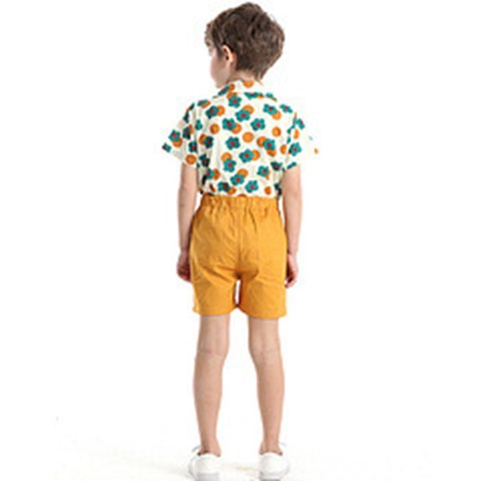 子供服 男の子 セットアップ 双子 お揃い 姉妹お揃い 兄弟お揃い ベビー服 半袖 花柄 カジュアル シンプル 春 夏 おしゃれ かっこいい かわいい 韓国子供服 韓国 子ども服 出産お祝い 兄弟お