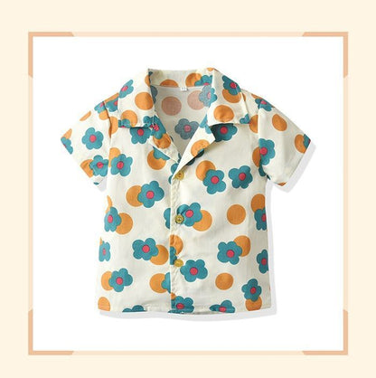 子供服 男の子 セットアップ 双子 お揃い 姉妹お揃い 兄弟お揃い ベビー服 半袖 花柄 カジュアル シンプル 春 夏 おしゃれ かっこいい かわいい 韓国子供服 韓国 子ども服 出産お祝い 兄弟お