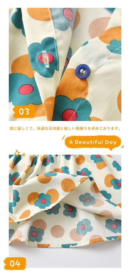 子供服 男の子 セットアップ 双子 お揃い 姉妹お揃い 兄弟お揃い ベビー服 半袖 花柄 カジュアル シンプル 春 夏 おしゃれ かっこいい かわいい 韓国子供服 韓国 子ども服 出産お祝い 兄弟お