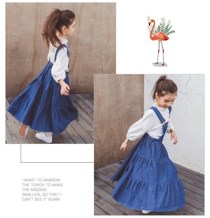 ワンピース 女の子 サロペット ジャンスカート キッズ デニム オールインワン 入学式 サロペットワンピース ジャンパースカート オーバーオール ドレス 綿100 子ども服 可愛い ロングワンピース