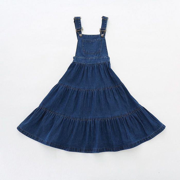 ワンピース 女の子 サロペット ジャンスカート キッズ デニム オールインワン 入学式 サロペットワンピース ジャンパースカート オーバーオール ドレス 綿100 子ども服 可愛い ロングワンピース