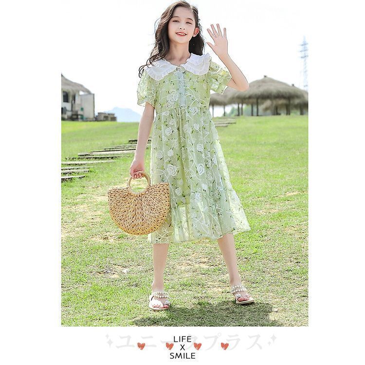 ワンピースキッズフレアワンピース女の子130子ども服150春夏子供服フォーマルこども服半袖120110結婚式140発表会160おす