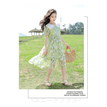 ワンピースキッズフレアワンピース女の子130子ども服150春夏子供服フォーマルこども服半袖120110結婚式140発表会160おす