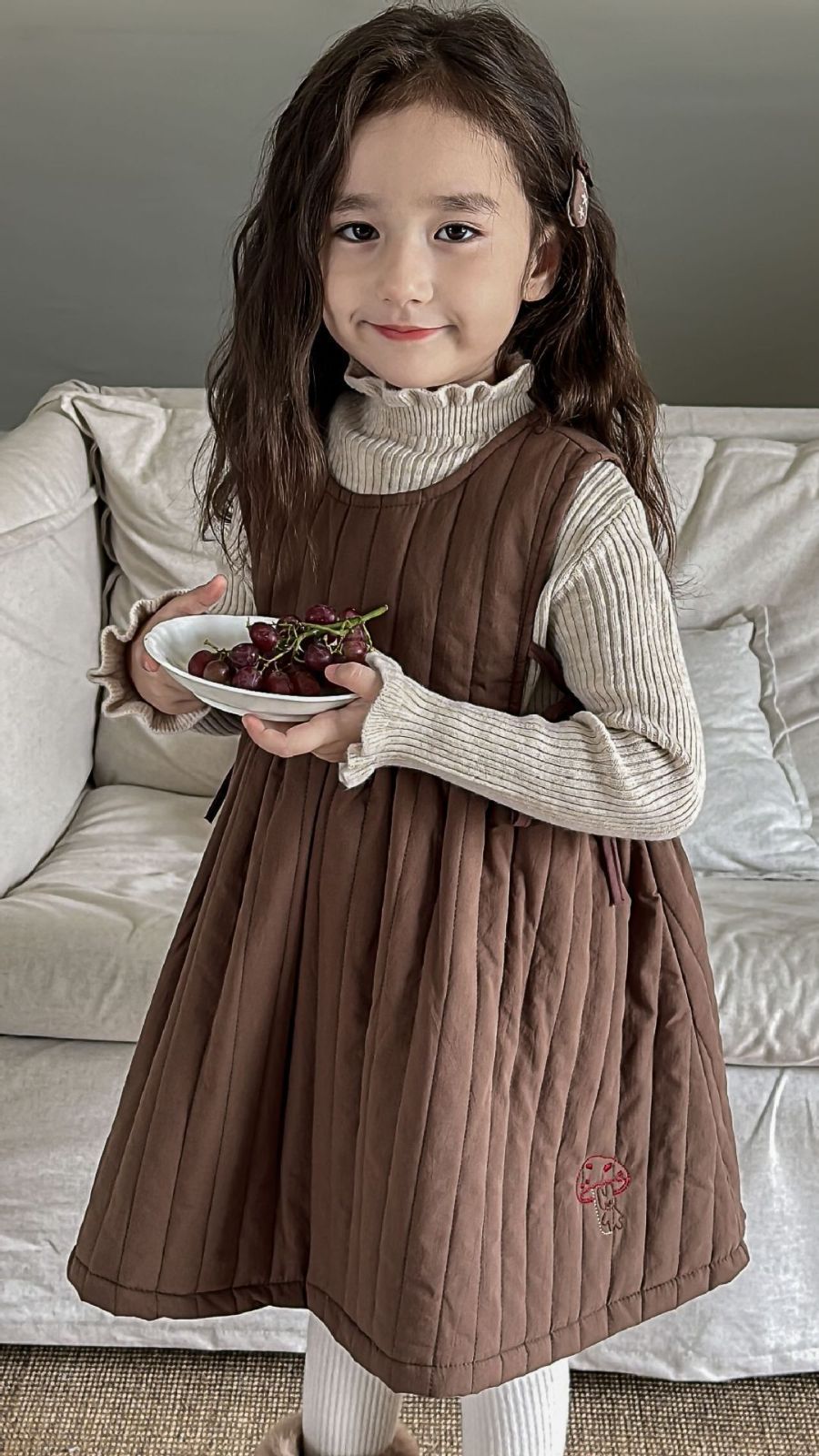 ワンピース 韓国子供服 女の子 可愛い 無地 綿 キッズワンピ 袖なし ベスト 丸襟 ドレス ソフト 肌に優しい 子ども服 普段着 カジュアル お出かけ 通学lanmm01