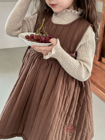 ワンピース 韓国子供服 女の子 可愛い 無地 綿 キッズワンピ 袖なし ベスト 丸襟 ドレス ソフト 肌に優しい 子ども服 普段着 カジュアル お出かけ 通学lanmm01