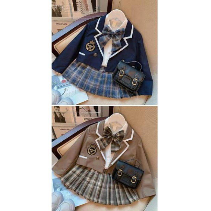 卒業式 スーツ 女の子 小学生 スーツ キッズ 女の子 フォーマル セットアップ 3点セット 入学式 卒園式 ジャケット スカート シャツ 子供服 子供 長袖 チェック柄 子ども オシャレ 上下セット 韓国風