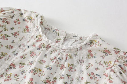 キッズ 上下セット 女の子 セットアップ 子供服 花柄 tシャツ 半袖tシャツ クルーネック ウエストゴム ワイドパンツ ストライプ柄 ポケット付き 子供 ベビー 子ども ベビー服 韓国風 夏 かわいい おしゃれ