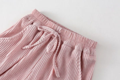 キッズ 上下セット 女の子 セットアップ 子供服 花柄 tシャツ 半袖tシャツ クルーネック ウエストゴム ワイドパンツ ストライプ柄 ポケット付き 子供 ベビー 子ども ベビー服 韓国風 夏 かわいい おしゃれ