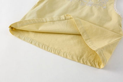 女の子 セットアップ 子供服 刺繍 タンクトップ 袖なしtシャツ クルーネック ウエストゴム ショートパンツ 無地 キッズ 上下セット 子供 子ども ベビー服 ルームウェア 韓国風 かわいい おしゃれ jiangge12