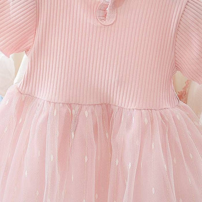 半袖 チュール ワンピース キッズ ドレス 子供 女の子 子供服 こども服 子ども服 夏 70cm 80cm 90cm 100cm ピアノ発表会 結婚式 音楽会 演奏会 入園式 卒園式 入学式 お花 かわいい おしゃれ huiai01