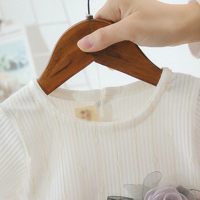 半袖 チュール ワンピース キッズ ドレス 子供 女の子 子供服 こども服 子ども服 夏 70cm 80cm 90cm 100cm ピアノ発表会 結婚式 音楽会 演奏会 入園式 卒園式 入学式 お花 かわいい おしゃれ huiai01