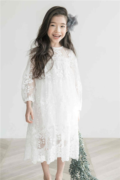 レースワンピース ドレス キッズ ワンピース 女の子 子ども服 フォーマル 結婚式 七五三 発表会ドレス 上品 女の子ワンピース お姫様 パーティー レース 子供服