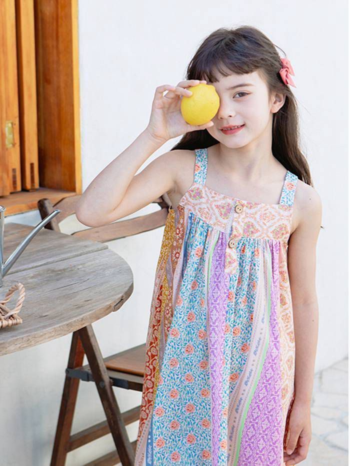キッズ リゾートワンピース 子供服 女の子 ワンピ 子ども ビーチワンピース ガール ワンピース キッズ ワンピース 子供 女の子 ガールズ チュニック 可愛い カジュアル 女の子ワンピース 夏 涼しい mengdd02