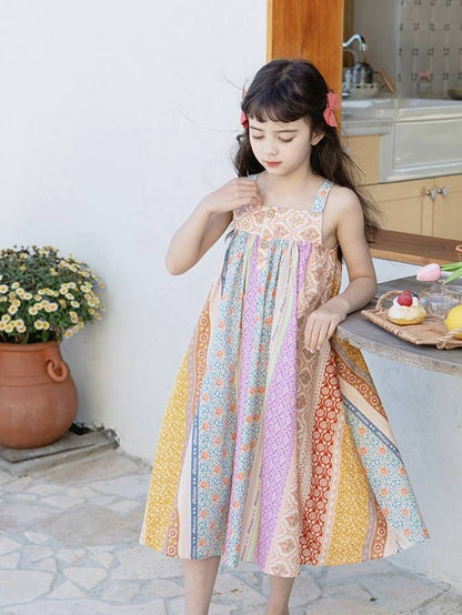 キッズ リゾートワンピース 子供服 女の子 ワンピ 子ども ビーチワンピース ガール ワンピース キッズ ワンピース 子供 女の子 ガールズ チュニック 可愛い カジュアル 女の子ワンピース 夏 涼しい mengdd02