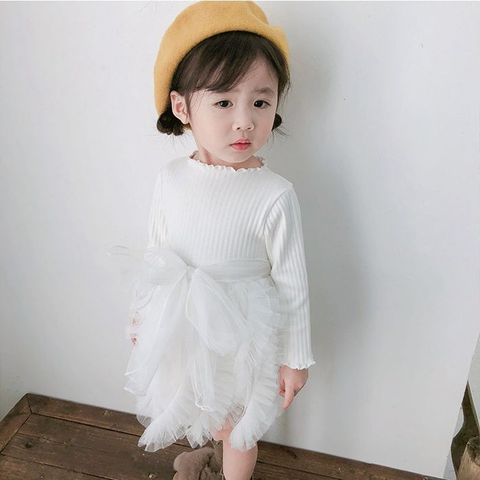 ワンピース 子供 チュニック 女の子 こども きれいめ ふわふわスカート 長袖 子ども 子供服 ベビー服 チュールスカート キッズ かわいい 保育園 フォーマル 誕生日 結婚式 ピアノ発表会 入園式 卒園式