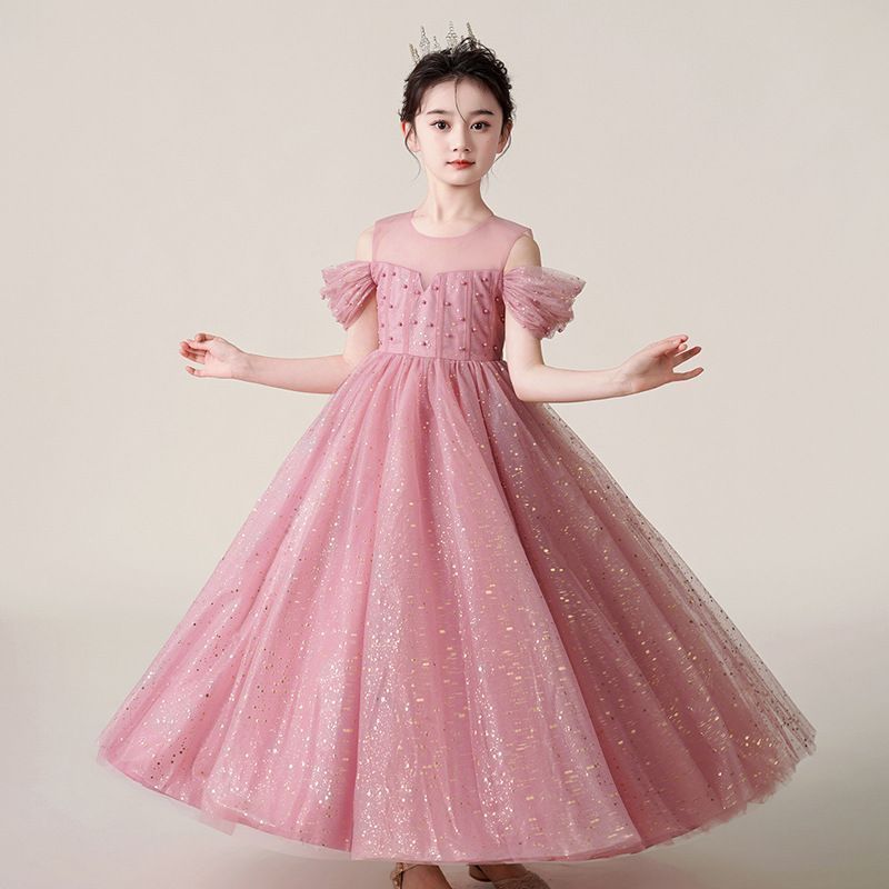 女の子 ドレス 子供ドレス ピアノ発表会 ロング 子ども コンクールガールズ 入園式 文化祭 学園祭 演奏会 クリスマス コスプレ イベント Aライン 上品 誕生日 パーティー 子供服 入学式 七五三 結婚式 卒業式 defu07☆DZ30