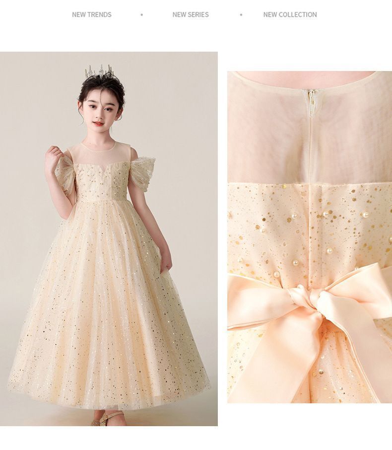 女の子 ドレス 子供ドレス ピアノ発表会 ロング 子ども コンクールガールズ 入園式 文化祭 学園祭 演奏会 クリスマス コスプレ イベント Aライン 上品 誕生日 パーティー 子供服 入学式 七五三 結婚式 卒業式 defu07☆DZ30