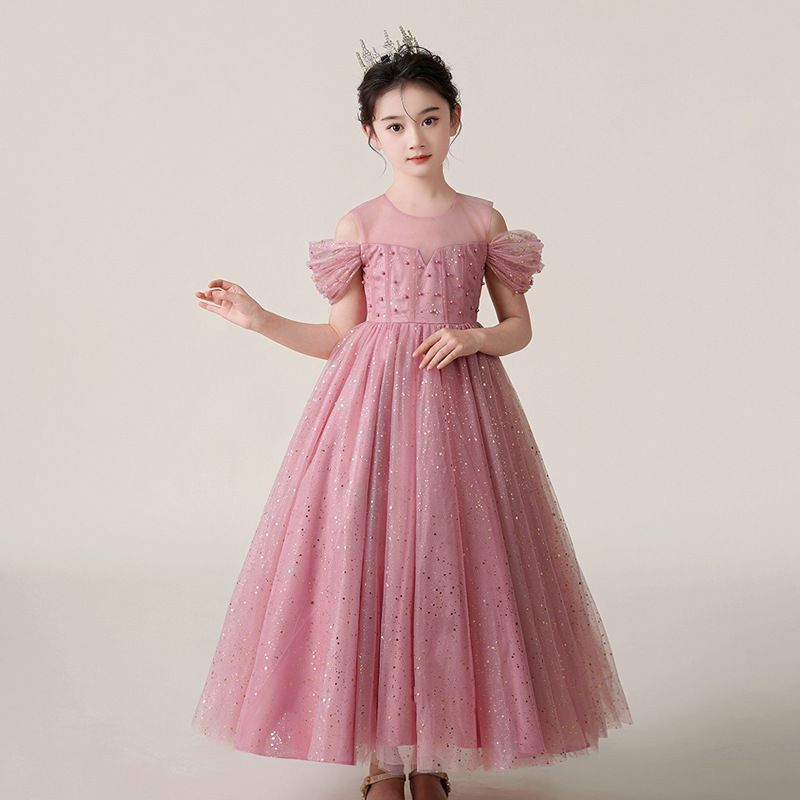 女の子 ドレス 子供ドレス ピアノ発表会 ロング 子ども コンクールガールズ 入園式 文化祭 学園祭 演奏会 クリスマス コスプレ イベント Aライン 上品 誕生日 パーティー 子供服 入学式 七五三 結婚式 卒業式 defu07☆DZ30