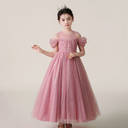 女の子 ドレス 子供ドレス ピアノ発表会 ロング 子ども コンクールガールズ 入園式 文化祭 学園祭 演奏会 クリスマス コスプレ イベント Aライン 上品 誕生日 パーティー 子供服 入学式 七五三 結婚式 卒業式 defu07☆DZ30