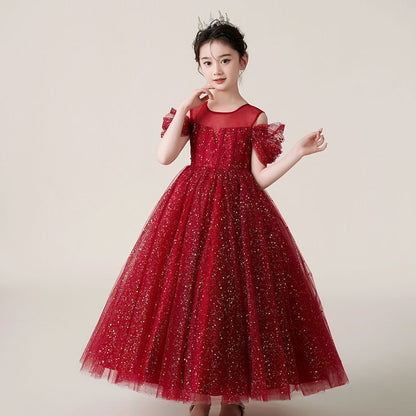 女の子 ドレス 子供ドレス ピアノ発表会 ロング 子ども コンクールガールズ 入園式 文化祭 学園祭 演奏会 クリスマス コスプレ イベント Aライン 上品 誕生日 パーティー 子供服 入学式 七五三 結婚式 卒業式 defu07☆DZ30