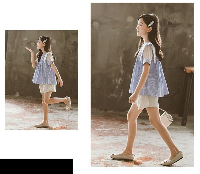 子供服 セットアップ 夏 子供服 女の子 夏服 半袖 上下セット ストライプ Tシャツ 2点セット パンツ 子供服 セットアップ 子供服 女の子 夏服 涼しい ゆったり カジュアル ナチュラル 子ども服 ガールズ ファッション yaqi02