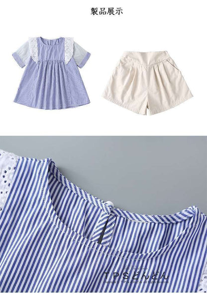 子供服 セットアップ 夏 子供服 女の子 夏服 半袖 上下セット ストライプ Tシャツ 2点セット パンツ 子供服 セットアップ 子供服 女の子 夏服 涼しい ゆったり カジュアル ナチュラル 子ども服 ガールズ ファッション yaqi02