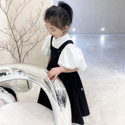 子供服 子ども服 キッズ 女の子 ジャンパースカート オールインワン サスペンダー オーバーオール ワンピース ジャンスカ 無地 おしゃれ かわいい ガールズ シンプル カジュアル 普段着 春秋 送料#qxz732