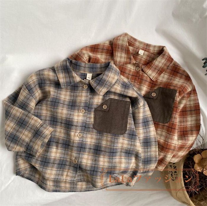 シャツ キッズ 長袖 子供服 男の子 女の子 綿 コットン ベビー服 tシャツ カットソー 春服 春物 秋服 秋物 ティーシャツ 長そで トップス チェック柄 子供服 ジュニア ユニセックス 子ども服 赤ちゃん おしゃれ 可愛い gonglut01