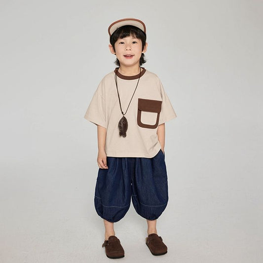 子供服 tシャツ 半袖 カットソー キッズ ジュニア 男の子 トップス 丸首 丸襟 ラウンドネック クルーネック シンプル 着まわし 定番 ベーシック こども服 子ども服 子供用 ボーイズ 男児changguo32