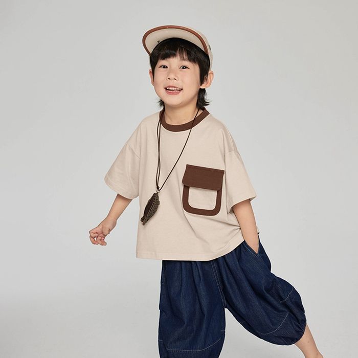 子供服 tシャツ 半袖 カットソー キッズ ジュニア 男の子 トップス 丸首 丸襟 ラウンドネック クルーネック シンプル 着まわし 定番 ベーシック こども服 子ども服 子供用 ボーイズ 男児changguo32
