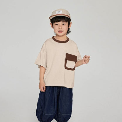 子供服 tシャツ 半袖 カットソー キッズ ジュニア 男の子 トップス 丸首 丸襟 ラウンドネック クルーネック シンプル 着まわし 定番 ベーシック こども服 子ども服 子供用 ボーイズ 男児changguo32