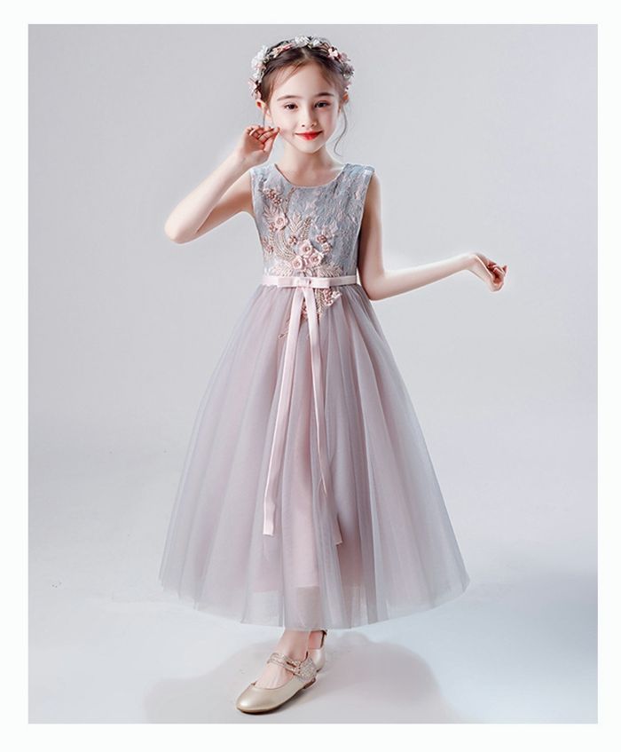 子供ドレス ピアノ発表会 ドレス チュールドレス 花柄 刺繍 女の子ドレス 結婚式 演奏会 フォーマル キッズドレス 入学式 撮影用 子ども服 パーティードレス 子供 キッズ 110 120 130 140 150 160babeila01
