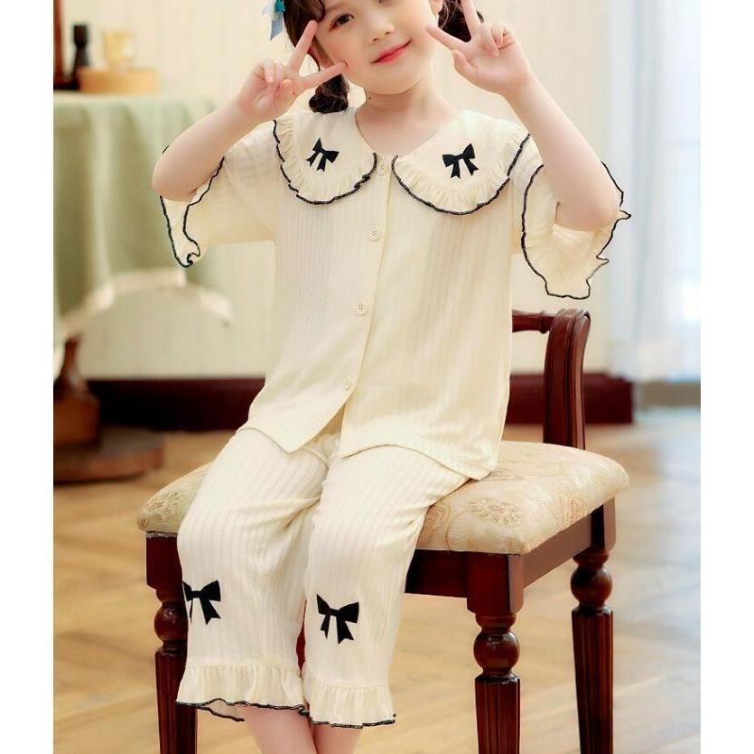 子供パジャマ 夏 半袖 パンツ 2点セット 可愛い キッズルームウエア きれいめ 子ども服 おしゃれ カジュアル 寝巻き120 130 140 150 Px6X860