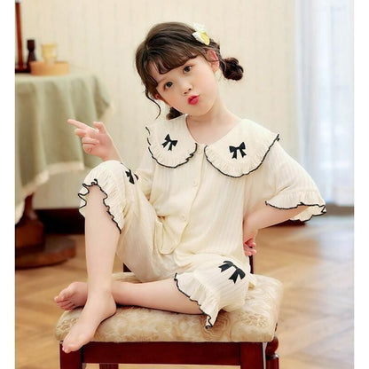 子供パジャマ 夏 半袖 パンツ 2点セット 可愛い キッズルームウエア きれいめ 子ども服 おしゃれ カジュアル 寝巻き120 130 140 150 Px6X860