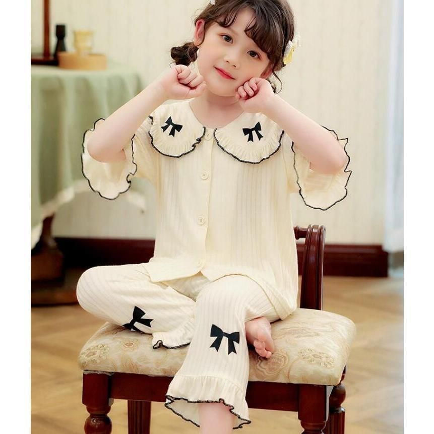 子供パジャマ 夏 半袖 パンツ 2点セット 可愛い キッズルームウエア きれいめ 子ども服 おしゃれ カジュアル 寝巻き120 130 140 150 Px6X860