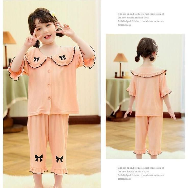 子供パジャマ 夏 半袖 パンツ 2点セット 可愛い キッズルームウエア きれいめ 子ども服 おしゃれ カジュアル 寝巻き120 130 140 150 Px6X860