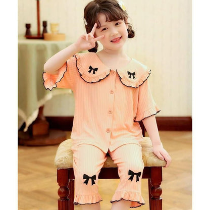 子供パジャマ 夏 半袖 パンツ 2点セット 可愛い キッズルームウエア きれいめ 子ども服 おしゃれ カジュアル 寝巻き120 130 140 150 Px6X860