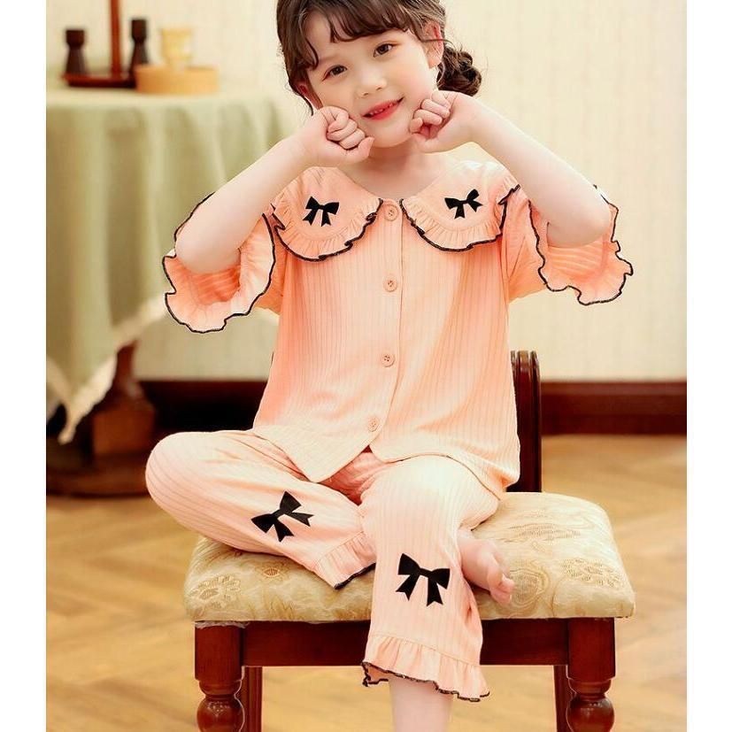 子供パジャマ 夏 半袖 パンツ 2点セット 可愛い キッズルームウエア きれいめ 子ども服 おしゃれ カジュアル 寝巻き120 130 140 150 Px6X860