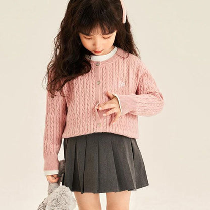 韓国子供服 長袖 羽織り アウター ベビー 子供服 女の子 ニット 140 キッズ 100 110 120 150cm キッズ服 カーディガン 紫外線対策 おしゃれ 新入学 子ども服 ベビー服 130#alice583014