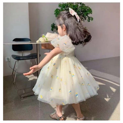 チュール ワンピース キッズ ドレス 子供 ドレス 半袖 チュール 女の子 子供服 こども服 子ども服 子ども ドレス 無地 プチプラ 夏ワンピ ピアノ発表会 結婚式 音楽会 演奏会 刺繍 かわいい #chi2826