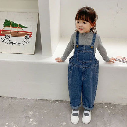 子供服 ベビー 100 パンツ 女の子 キッズ オーバーオール 男の子 サロペット デニムオーバーオール オールインワン ゆったり ロングパンツ 子ども ジーンズ ロンパース 可愛い デニム 90 オ#infit606311