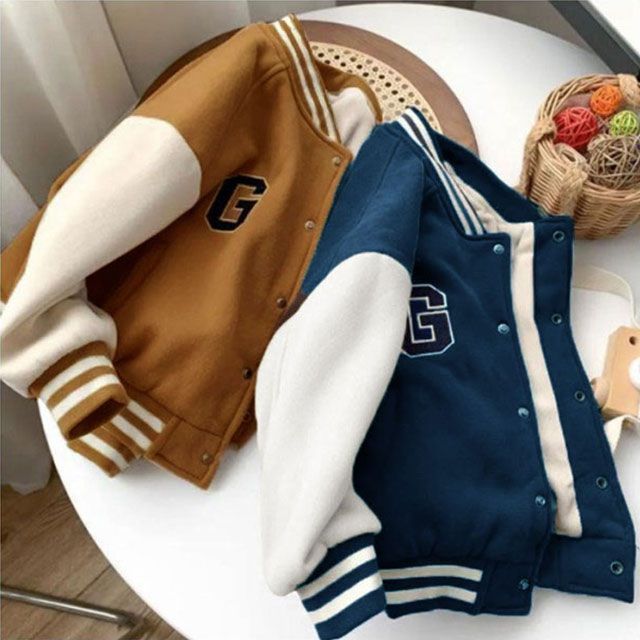 キッズ スタジャン 裏起毛 スタジアムジャケット 子供服 ベビー服 男の子 女の子 長袖 アウター スタジアムジャンパー 子ども服 こども 防寒 暖かい 保温 カジュアル 大きいサイズ オーバーサイズ#lella053