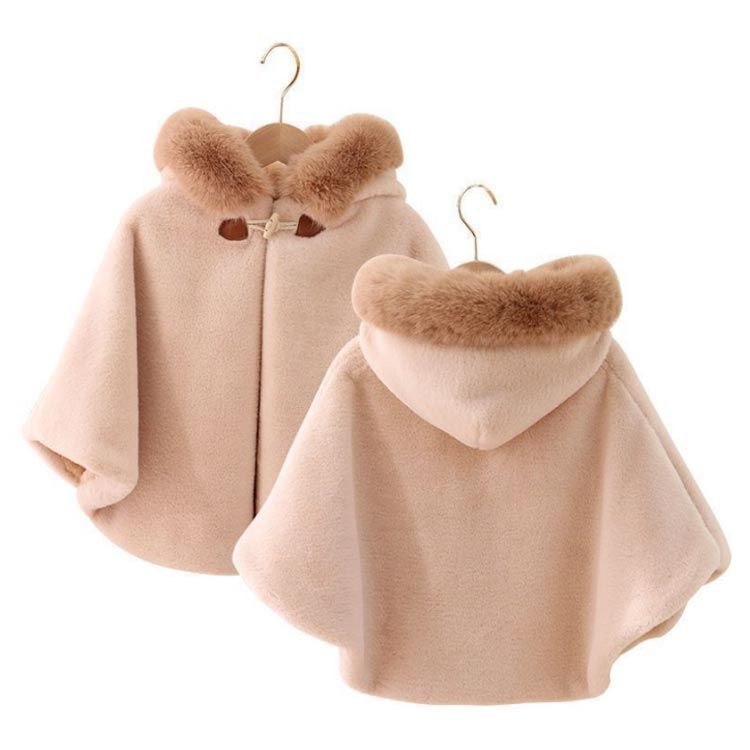 子供用 子どもマント フード ポンチョ 防寒 子供 アウター ポンチョ 子ども もこもこ キッズファー 七五三 コート フード付き 子供ポンチョ 女の子 ケープ 子供服 カーディガン 秋冬 暖か 防寒#infit592457