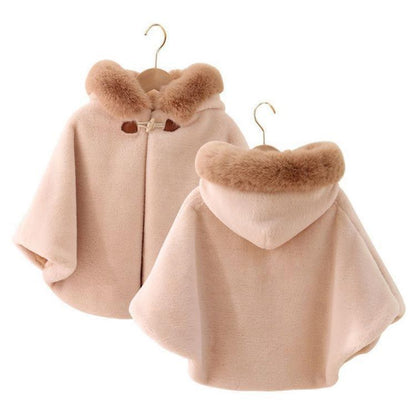 子供用 子どもマント フード ポンチョ 防寒 子供 アウター ポンチョ 子ども もこもこ キッズファー 七五三 コート フード付き 子供ポンチョ 女の子 ケープ 子供服 カーディガン 秋冬 暖か 防寒#infit592457