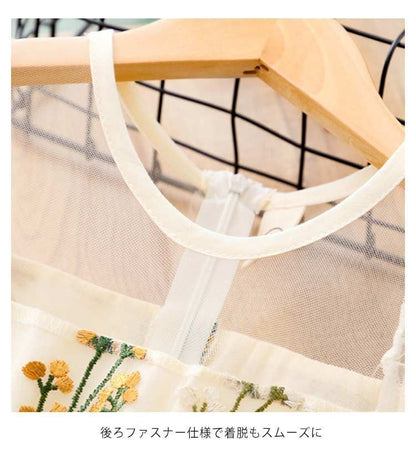 ドレス　女の子　七五三 結婚式 送料無料 ボタニカル 刺繍 キッズドレス 女の子 子供 フォーマル ピアノ発表会 ワンピース 白 ホワイト ス 子ども リングガール かわいい チュール 子供服 100#lucky1423