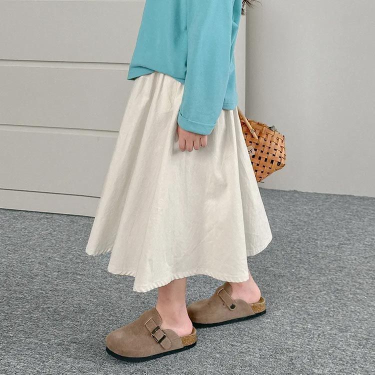 秋冬 ロング スカート 子供服 キッズ スカート フレアスカート ロング 韓国子供服 Aラインスカート ミディアム丈 子ども服 こども服 女の子 厚手 ガールズ ロングスカート ボトムス マキシ丈 普#gurug572275