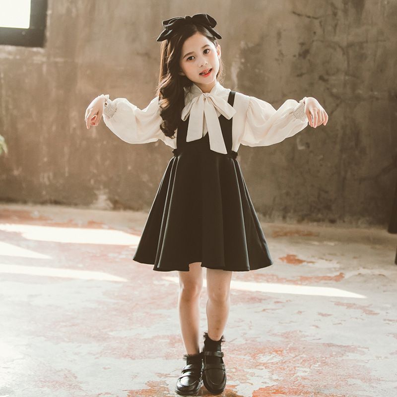 子供 ドレス ワンピース 子供服 女の子 サスペンダースカート ブラウス 2点セット 入学スーツ キッズ ワンピース 入学式 ブラウス 吊りワンピース キャミソールワンピース キッズ スリーブレ 発表会 子どもドレスXZ0524