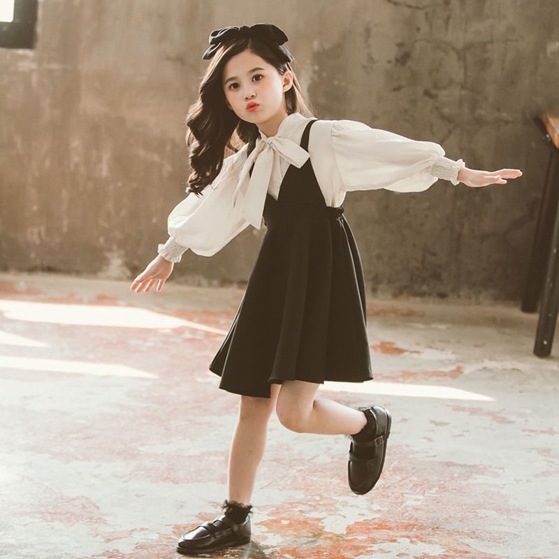 子供 ドレス ワンピース 子供服 女の子 サスペンダースカート ブラウス 2点セット 入学スーツ キッズ ワンピース 入学式 ブラウス 吊りワンピース キャミソールワンピース キッズ スリーブレ 発表会 子どもドレスXZ0524