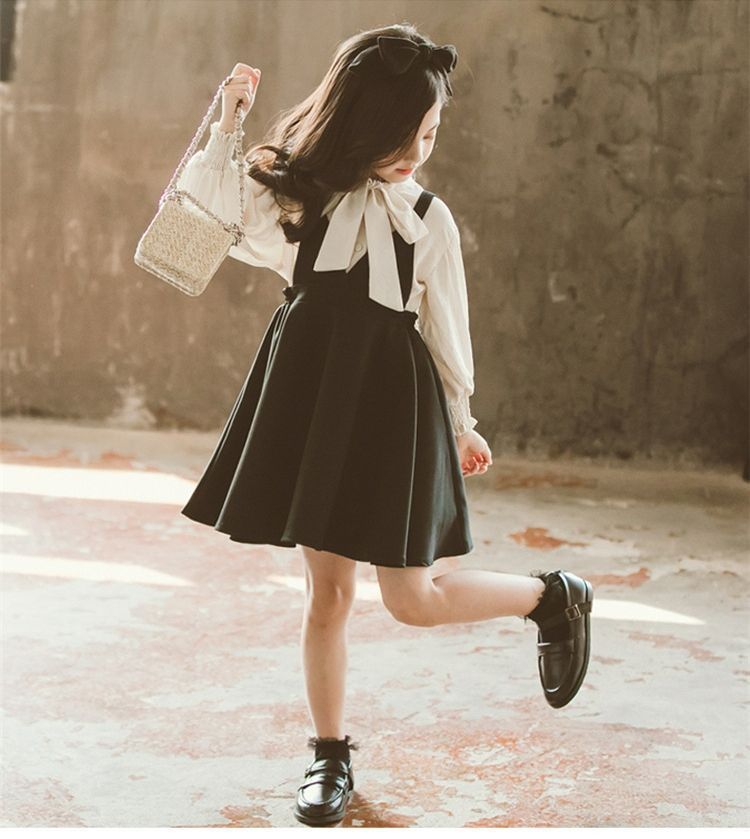 子供 ドレス ワンピース 子供服 女の子 サスペンダースカート ブラウス 2点セット 入学スーツ キッズ ワンピース 入学式 ブラウス 吊りワンピース キャミソールワンピース キッズ スリーブレ 発表会 子どもドレスXZ0524